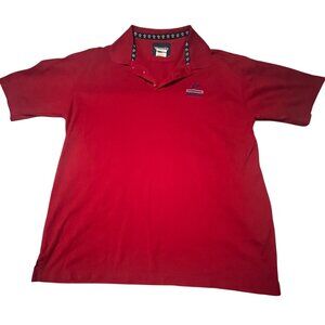 Wrangler Mens Red Polo Shirt With Embroidered National Patriot Logo 100% Cotton